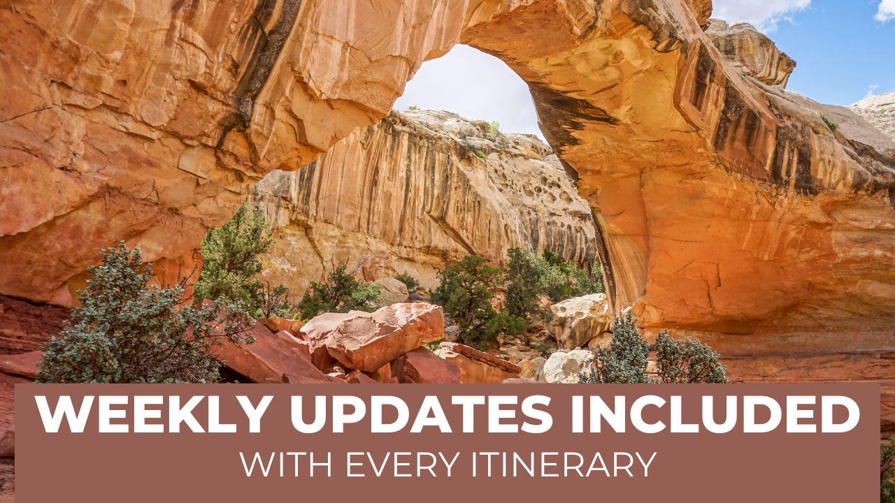 Load video: Current updates included with every itinerary!