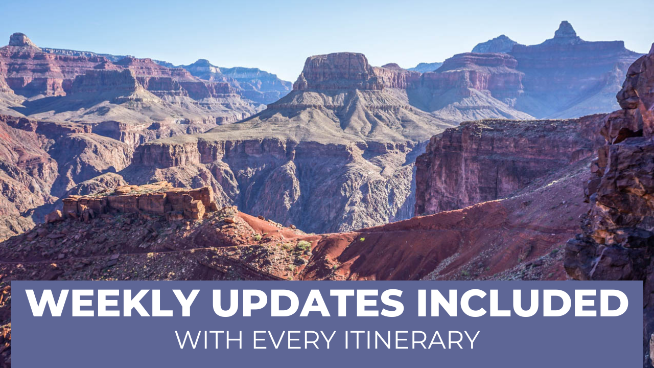 Load video: Current updates included with every itinerary!