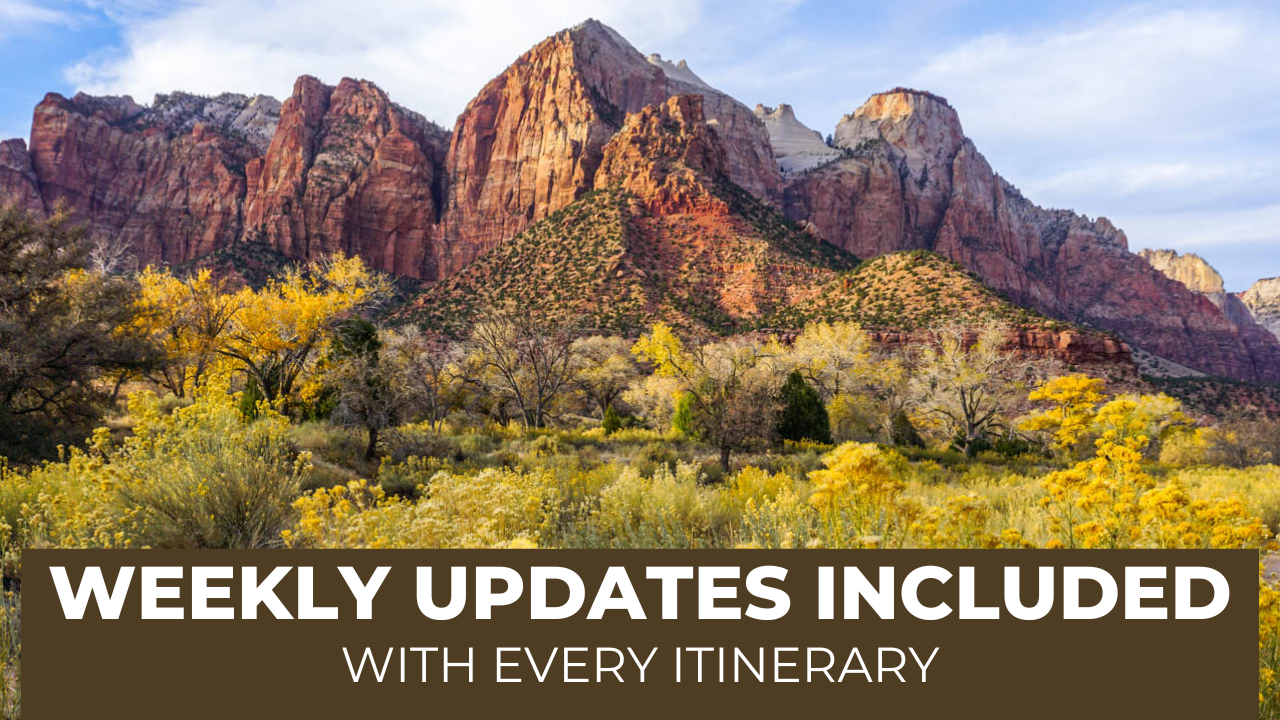 Load video: Current updates included with every itinerary!